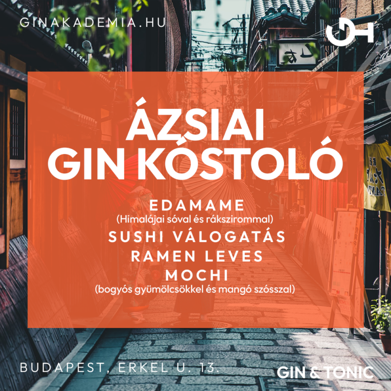 Ázsiai Gin vacsora és Gin kóstoló workshop Ramen/Sushi/Mochi november 22.
