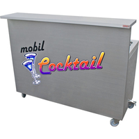 Kép 2/4 - Mobil bárpult kül- és beltérre rozsdamentes acélból