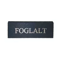 Kép 1/2 - Foglalt tábla kicsi 113x40mm grafit - fehér felirattal