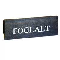 Kép 1/2 - Foglalt tábla kicsi 113x40mm fekete - fehér felirattal