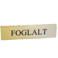 Kép 1/2 - Foglalt tábla nagy 200x48mm arany - barna felirattal