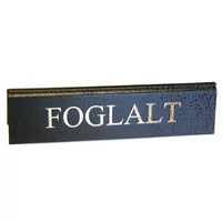 Kép 1/2 - Foglalt tábla nagy 200x48mm fekete - arany felirattal