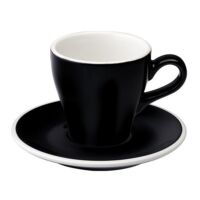 Kép 1/2 - Loveramics Tulip cappuccino csésze+alj fekete 180ml