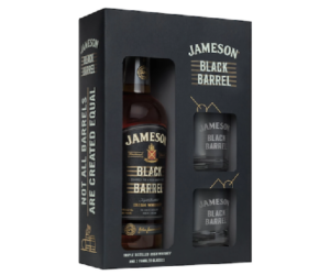 Jameson Black Barrel 0,7L 40% pdd. + 2 pohár