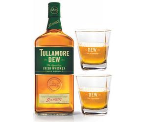 Tullamore D.E.W whiskey 0,7L 40% + 2 ajándék pohár