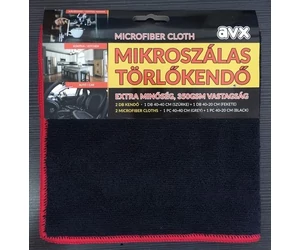 AVX PRO 40*40+40*20cm-es törlőkendő szett-Fekete/Szürke