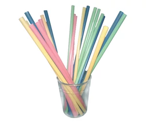 Bio PLA szívószál vegyes színes 300db/cs 8mm