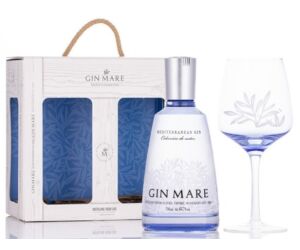 Gin Mare Mediterranean Gin 0,7L 42,7% ajándékcsomag G&amp;T pohárral