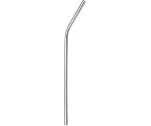 Fém szívószál hajlított rozsdamentes ezüst színű 6mm x 215mm 1db