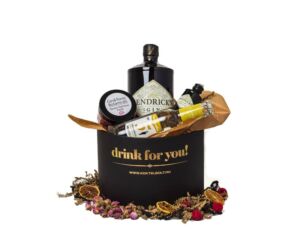 Drink For You feliratos Hendricks Gin Tonik Ajándék csomag fekete díszdobozban