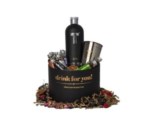 Drink For You feliratos Tatra Tea ajándék csomag fekete díszdobozban