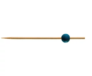 Bambusz koktélnyárs kék gömb fejjel 120mm 100db/cs