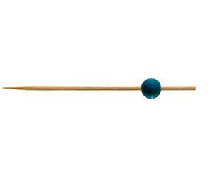 Bambusz koktélnyárs kék gömb fejjel 110mm 100db/cs