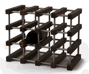 dió színű bortartó rács alucsővel 12 bornak