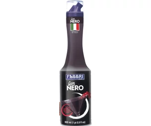 Fabbri fekete gumi szirup 500 ml - italok feketévé színezéséhez