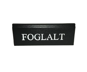 Foglalt tábla kicsi 113x40mm grafit - fehér felirattal