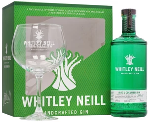 Whitley Neill Aloe Cucumber Gin 0,7L 43% pdd. + pohár