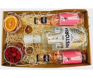Historia pink gin tonik csomag feliratos díszdobozban