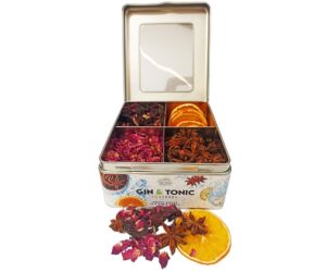Gin Tonic Botanicals fém dobozban, osztott (hibiszkusz-szirom-ánizs-narancs) - 125 gr
