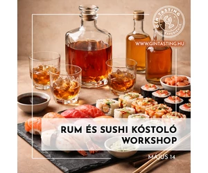 Rum és sushi kóstoló workshop május 14.