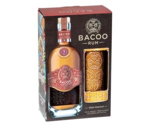 Bacoo Rum 7 years 40% pdd. + tiki kerámia pohár 0,7