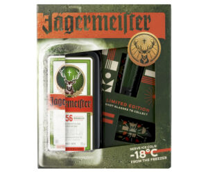 Jägermeister + 2 db gyűjthető shot pohár 0,7L 35%