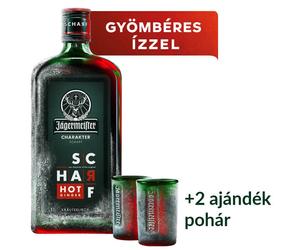 Jägermeister Scharf likőr +2 ajándék pohár 0,7L 33%