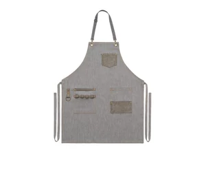 Szürke farmerkötény 80 x 66 cm