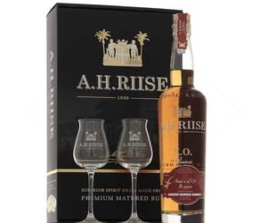 A.H. Riise XO Ambre d Or Rum 0,7L 42% dd. + 2 pohár