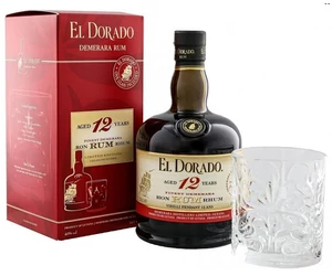 El Dorado 12 years rum 0,7L 40% pdd. + 1 pohár