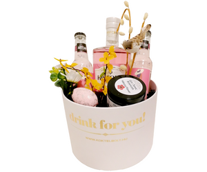 Húsvéti Historia Pink Gin Tonik szett kis kerek díszdobozban