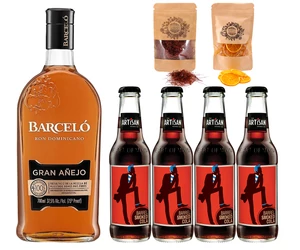 Barcelo Gran Anejo Rum &amp; Cola szett koktélfűszerekkel