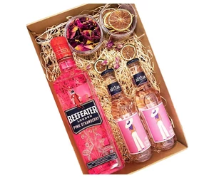 Beefeater Pink Gin Tonik szett Díszdobozban Ginfűszerrel