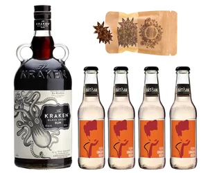 Kraken Rum &amp; Ginger Beer Szett Ajándék csillagánizzsal