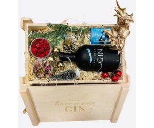 Karácsonyi Balaton gin ajándékcsomag fa díszdobozban