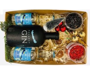 Karácsonyi Balaton gin ajándékcsomag feliratos díszdobozban
