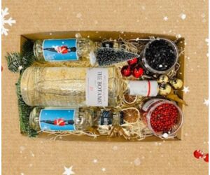 Karácsonyi Botanist gin ajándékcsomag feliratos díszdobozban