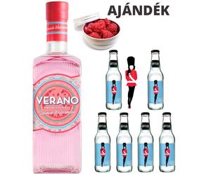 Verano Görögdinnyés Gin Tonik szett ajándék Málna ginfűszerrel
