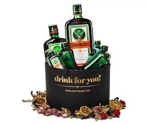 Drink For You Jagermeister Ajándékcsomag fekete díszdobozban