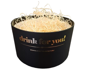 Drink for you díszdoboz egyedi koktélszettekhez - fekete, nagy
