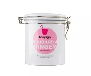 Teapigs Rhubarb &amp; Ginger Fileters Tea 20 teafilter csatos üvegben