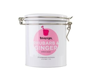 Teapigs Rhubarb &amp; Ginger Fileters Tea 20 teafilter csatos üvegben