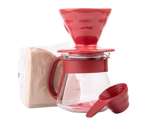 Hario V60 Dripper & Red Pot Set csepegtető + szerver + szűrők