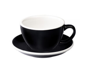 Loveramics - Cafe Latte 300 ml-es csésze + alj - fekete