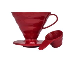 Hario V60-02 műanyag kávé csepegtető piros