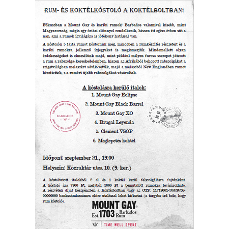 Rum- és koktélkóstoló