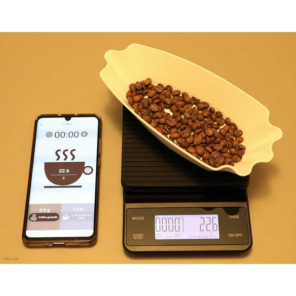 AVX R09 Bluetooth Barista mérleg 3000g - 0,1g pontosság