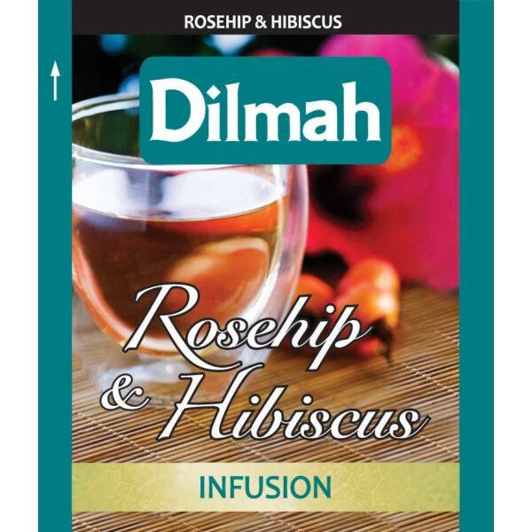 Dilmah Rosehip &amp; Hibiscus csipkebogyó és hibiszkusz herbatea 25db/cs