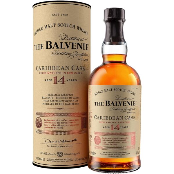 Balvenie 14 years Caribbean Cask whisky 0,7L 43% dd.