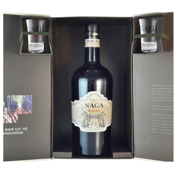 Naga Rum Double Cask Aged 0,7 40% dd. + 2 pohár